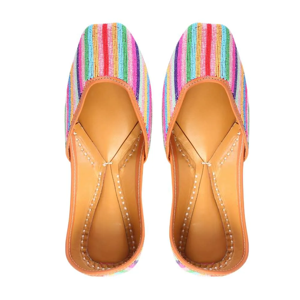 Multi-Colour Women Jutti | Delicately Designed | For Casual Festivities