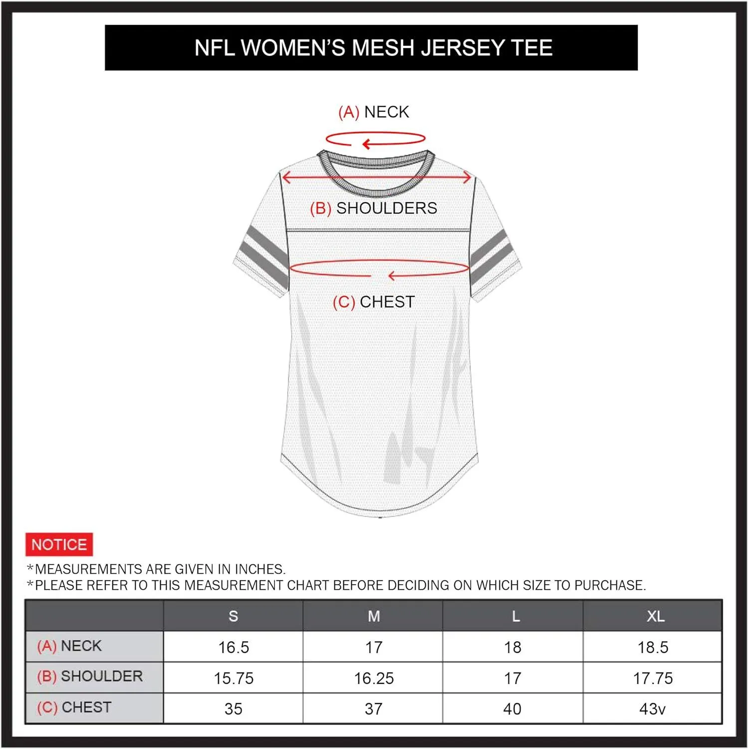 NFL Kansas City Chiefs Womens Soft Mesh Jersey Varsity Tee Shirt|Kansas City Chiefs