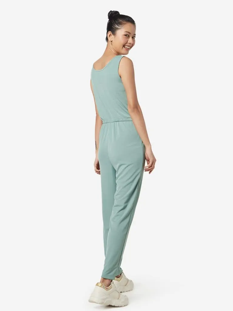 Nuon Mint Textured Jumpsuit