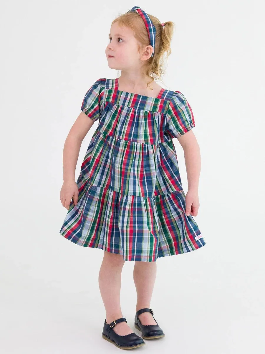 Prep School Plaid Tiered Dress