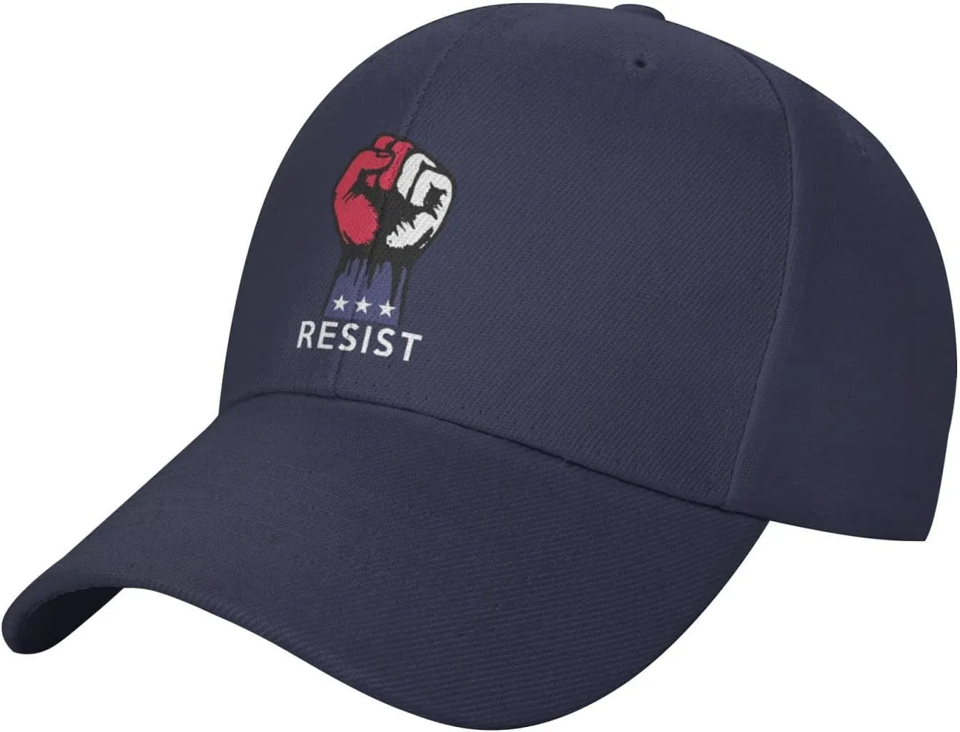 Resist Fist Resistance Hats for Men Pre-Curve Brim Visor Classic Baseball Cap Trendy Black Trucker Hat Adjustable
