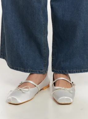 Satin Ribbon Ballet Flats CA501