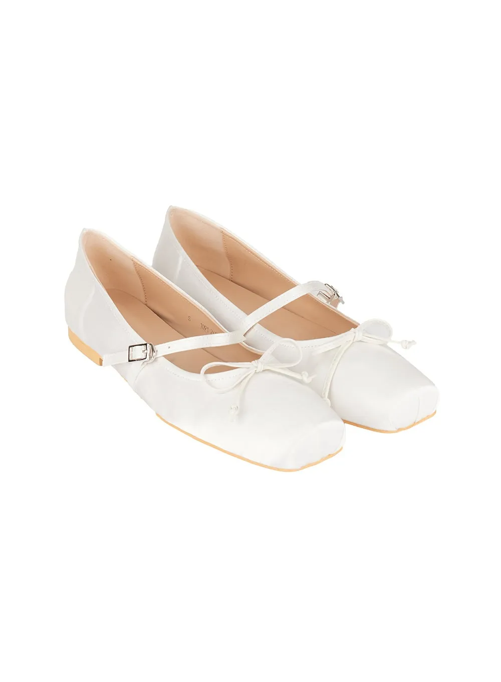 Satin Ribbon Ballet Flats CA501