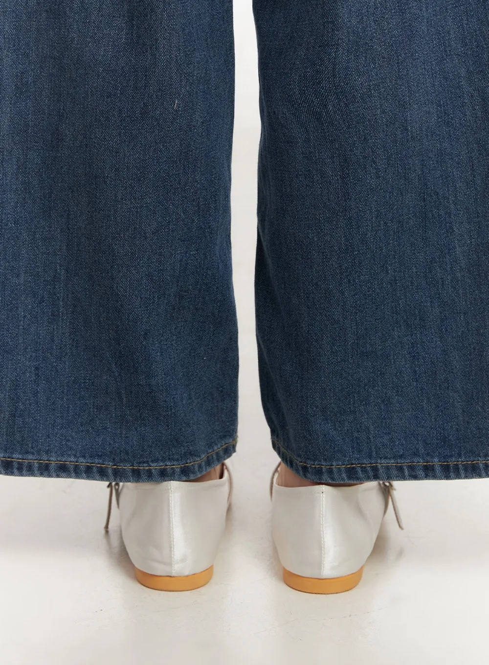 Satin Ribbon Ballet Flats CA501