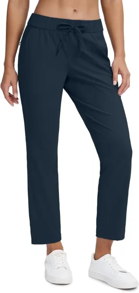 Seamaid Women's Golf Pants with Pockets 7/8 Stretch Travel Ankle Pants for Casual Athletic