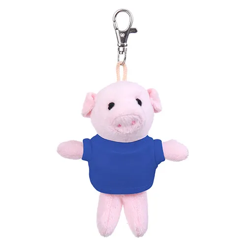 Soft Plush Pig Keychain with Tee