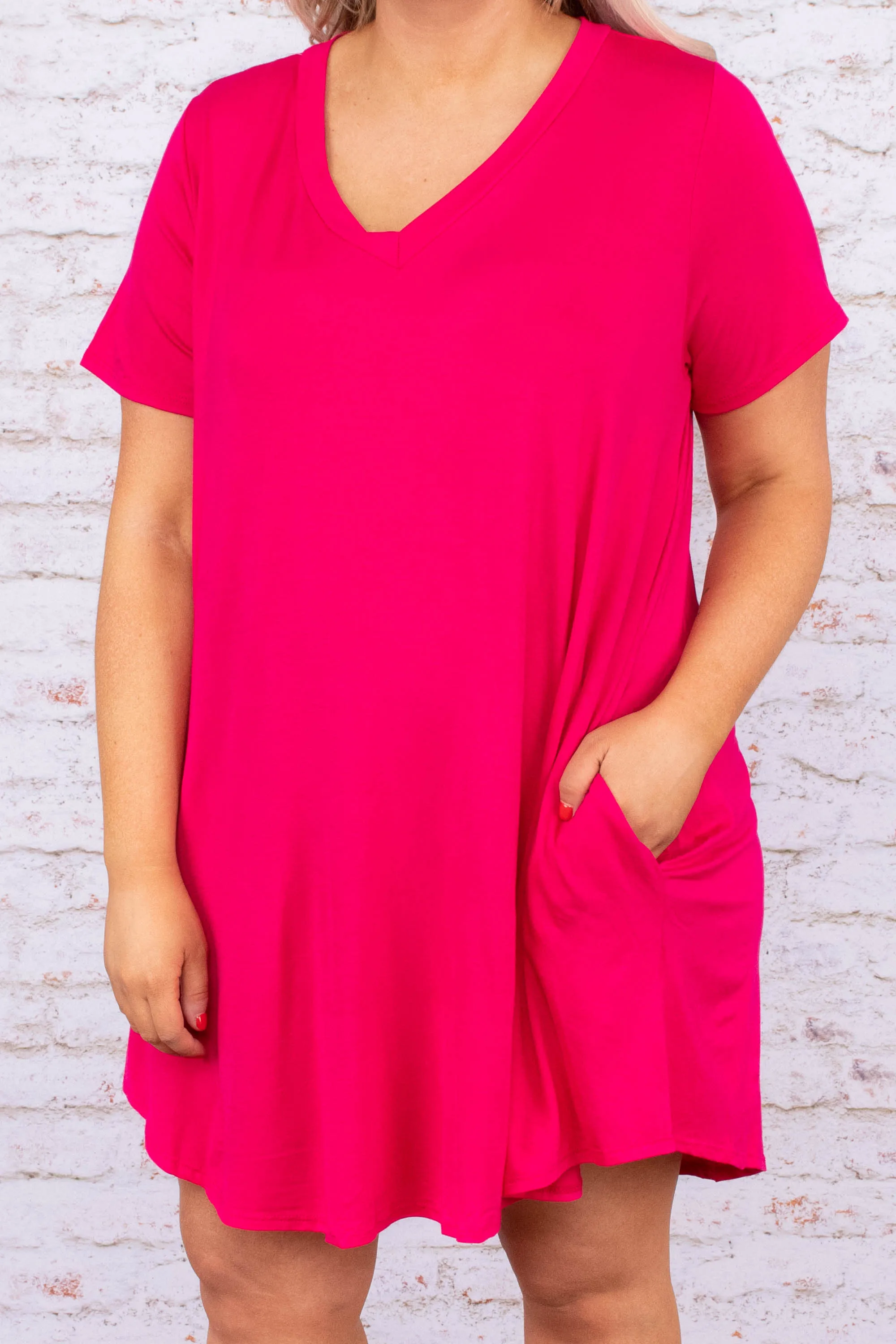The Ellie Dress, Fuchsia