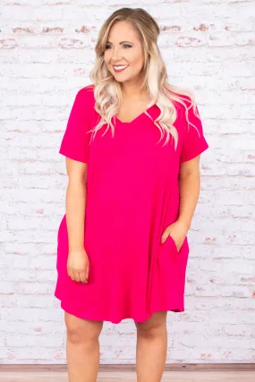 The Ellie Dress, Fuchsia