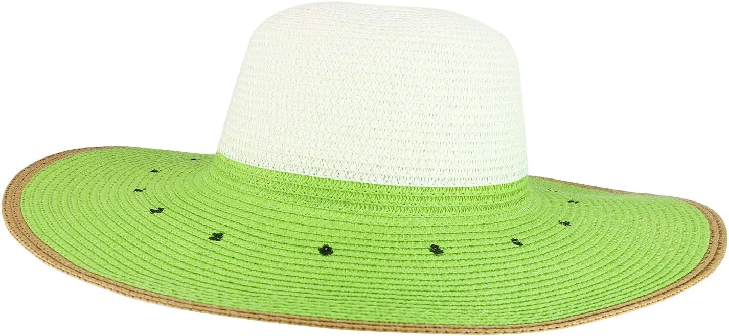 Trendy Apparel Shop Summer Fruit Designed Wide Brim Paper Braid Sun Hat