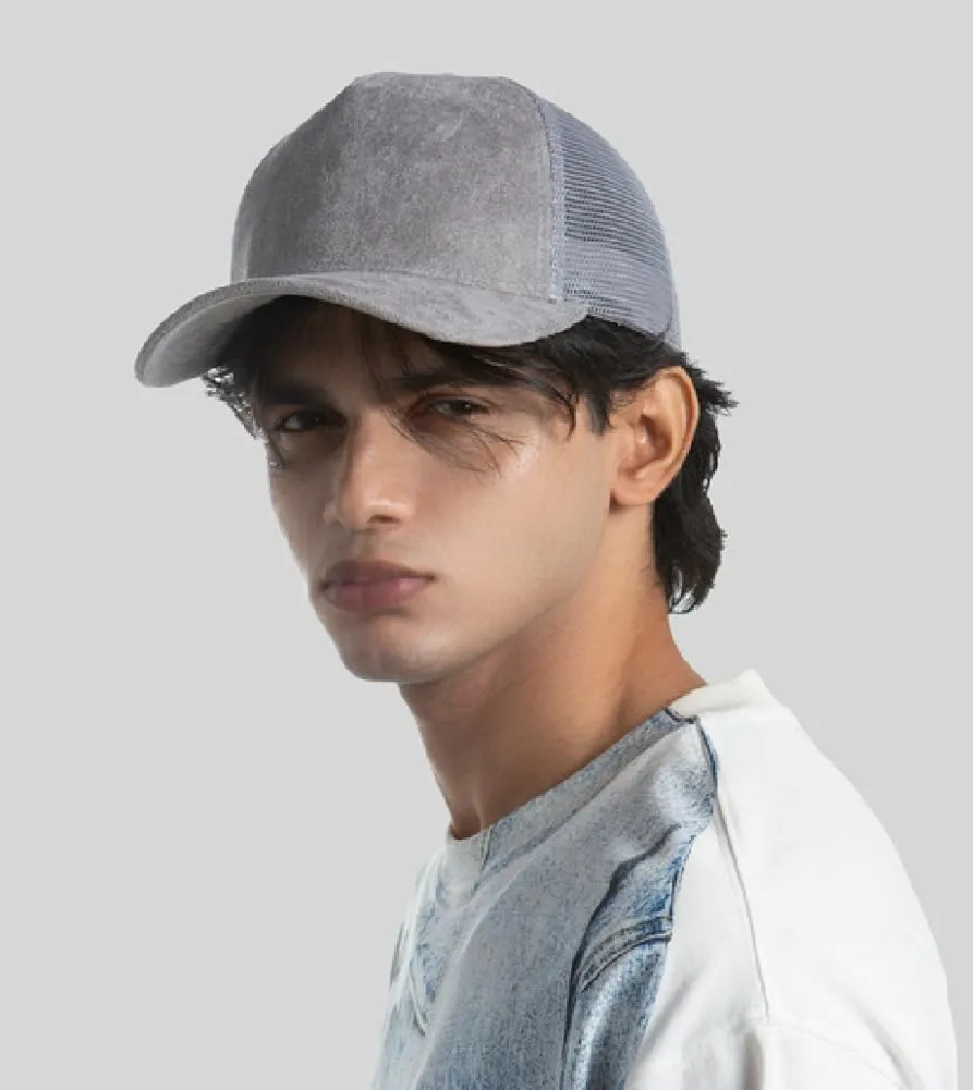 Trendy Trucker Hat Suede Mesh Back Baseball Cap for Men Women Summer Breathable Sport Caps Adjustable Snapback Hat 2025