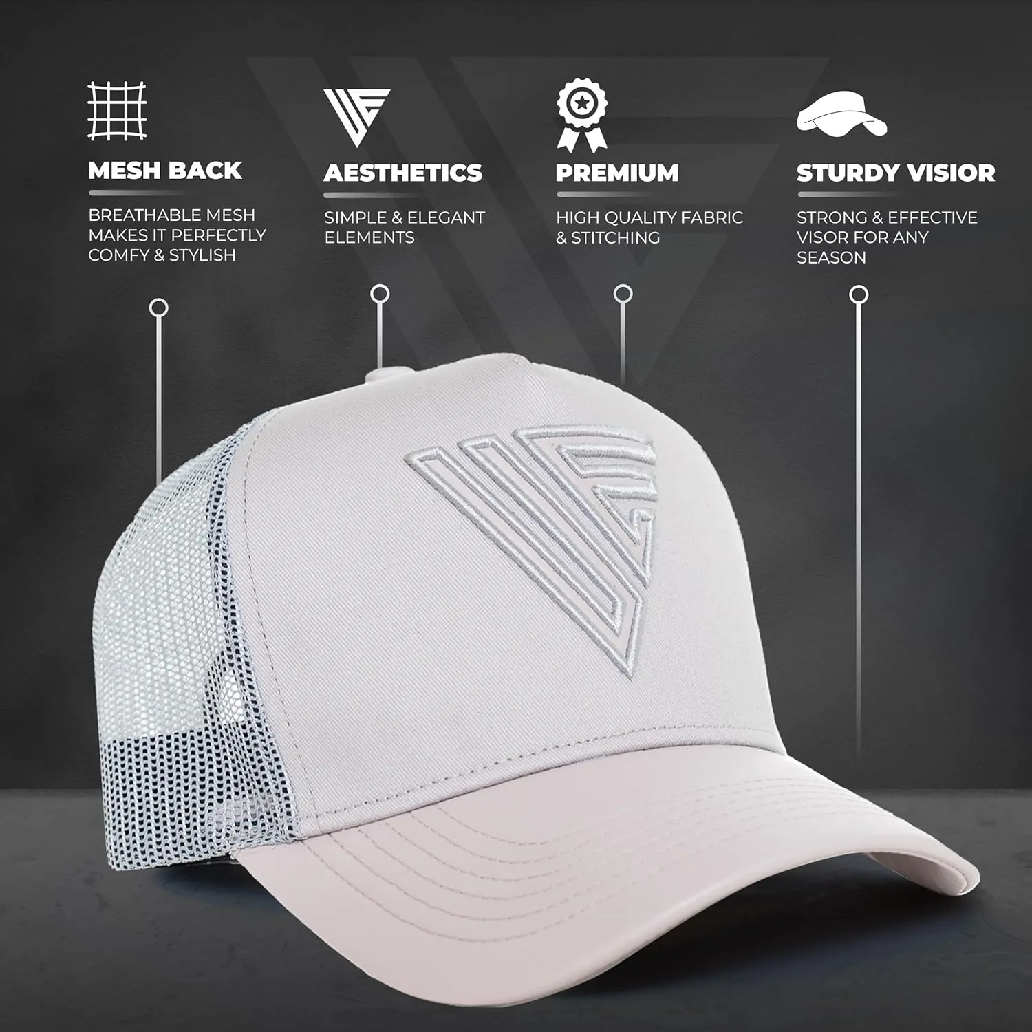 Urban Effort Trendy Mesh Back Cap - Baseball Hat 5-Panel Trucker Hat Women - Trendy Snapback for Outdoors
