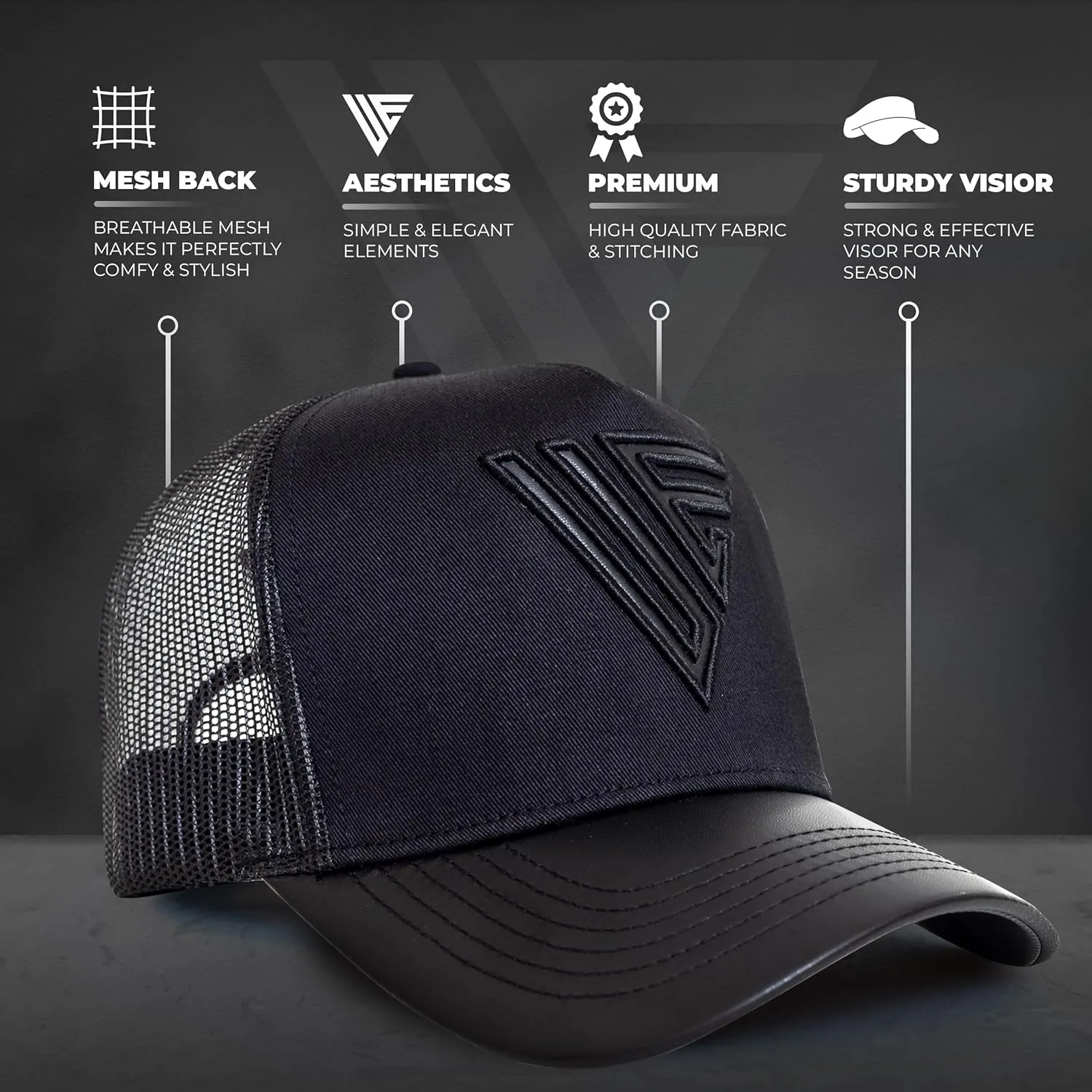 Urban Effort Trendy Mesh Back Cap - Baseball Hat 5-Panel Trucker Hat Women - Trendy Snapback for Outdoors
