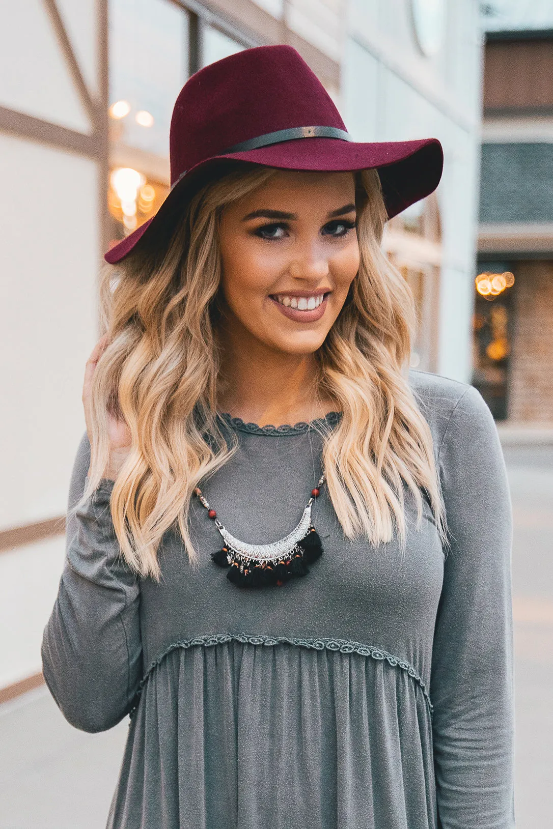Wanderer Felt Panama Hat - Wine