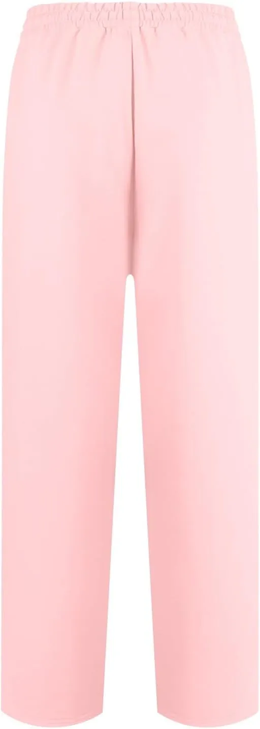 Wide Leg Sweatpants Women High Waisted Linen Pants Drawstring Workout Baggy Sweatpants Comfy Lounge Pants with Pocket