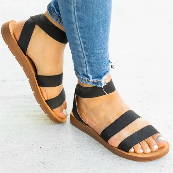 women casual slip on flats sandals