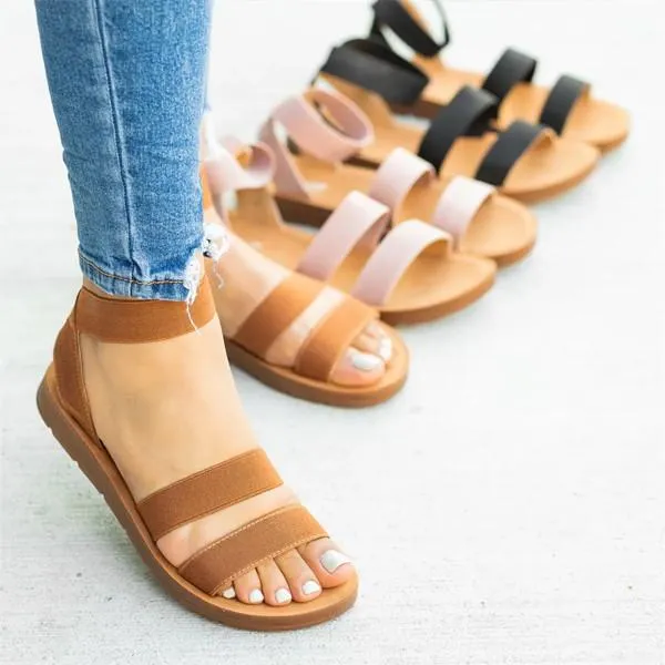 women casual slip on flats sandals