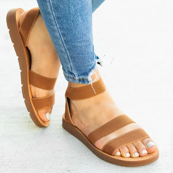 women casual slip on flats sandals