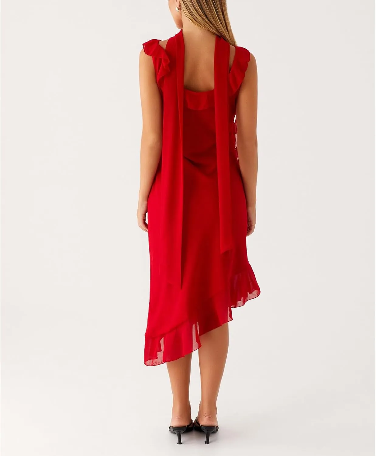 Women Y2k High Slit Maxi Dress Ruffle Floral Ptint Backless Sleeveless Strapless Dresses Sexy Mesh Bodycon Sundress